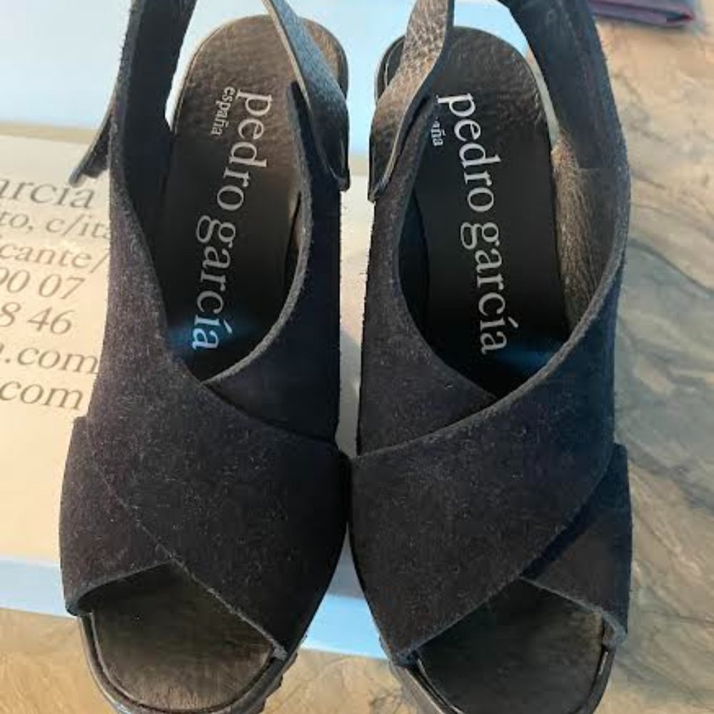 *NEVER WORN* Pedro Garcia Suede Wedge Platform Sandals